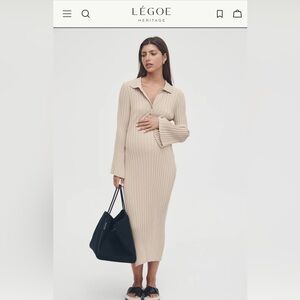 Legoe Heritage Light Gray Ribbed Knit dress